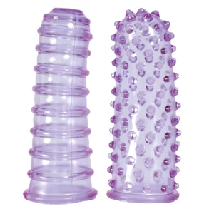Lustfingers Soft + Bumpy Purple - Lila rücskös ujjazók