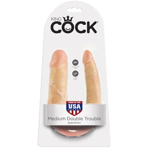 Medium Double Trouble King Cock - Dupla dong 35 cm x 3,5 cm