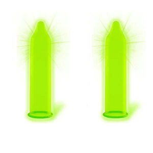 Amor Neon Condoms - 2 db, sötétben világító óvszer