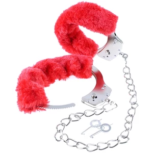 Furry Leg Cuffs - Fém, láb bilincs műszőrmével