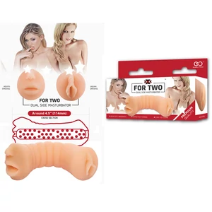 Dual Side Mouth/Pussy - Száj/punci bejáratú, 12 cm-es maszturbátor