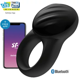 Satisfyer Signet Ring - Szilikon vibráló péniszgyűrű USB töltős