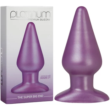 Platinum The Super Big End Charcoal - Nagy, szilikon anál dugó