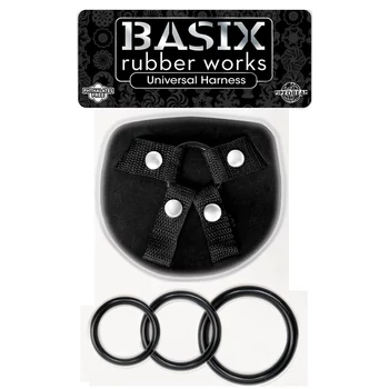 Basix Rubber Works Universal Harness - Felcsatolható eszköz 4 különböző átmérőjű gyűrűvel
