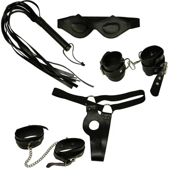 Bondage Set - Bilincsek, korbács, különleges alsónemű