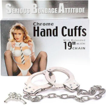 Chrome Hand Cuffs - Bilincs 48 cm-es összekötő lánccal