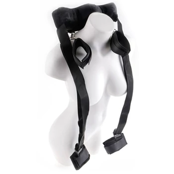 Position Master with Cuffs - Puha bilincsek nyakörvvel