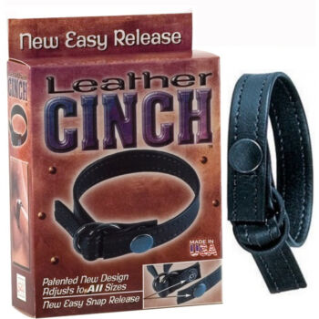 Leather Cinch - Állítható, valódi bőr péniszgyűrű