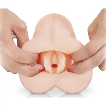 Peek-A-Boo Pussy - Élethű maszturbátor műpunci széthúzható nagyajkakkal