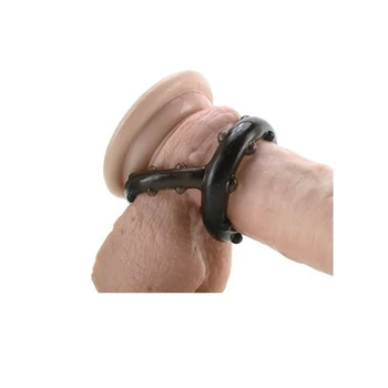 All Star Enhancer Ring - Füst színű, zselés, dupla péniszgyűrű