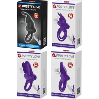 Pretty Love - Vibráló péniszgyűrűk ceruza elemmel