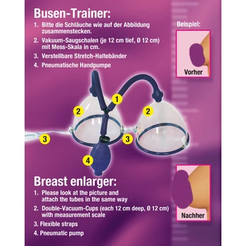 Boob Cups Easy Grow - Dupla mellpumpa egyszerű kivitelben