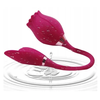 Rose Massager - Léghullámos csikló szívogató vibráló tojással