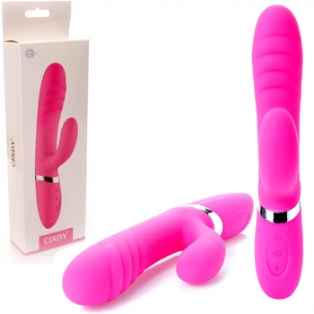 Cindy - Sok funkciós,  csiklóizgatós szilikon vibrátor USB