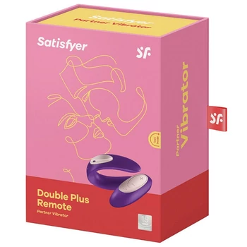 Satisfyer Double Plus Remote - Távirányítható párvibrátor