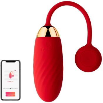 Ella by SVAKOM - Telefonos app-al irányítható, piros hüvelytojás