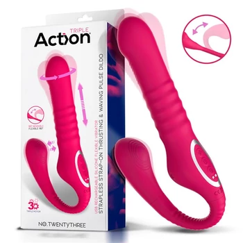 Action Triple - Lökő végű, akkumulátoros vibrátor