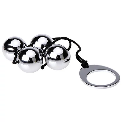 Heavy Metal Anal Beads - 4 db, fémből készült golyó