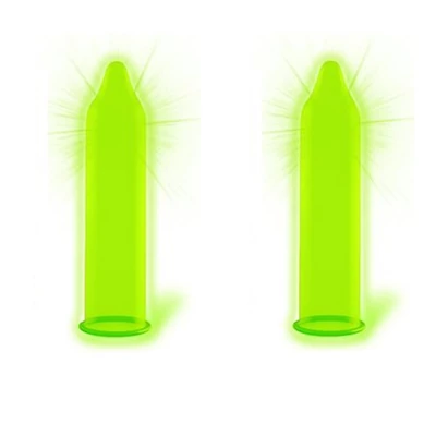 Amor Neon Condoms - 2 db, sötétben világító óvszer