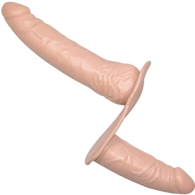 Double Strap On TPR - Felcsatolható dupla dildó nőknek