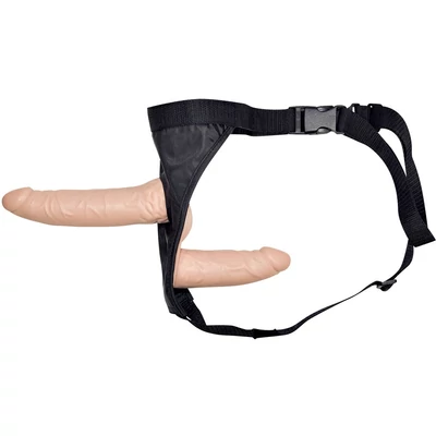 Double Strap On TPR - Felcsatolható dupla dildó nőknek