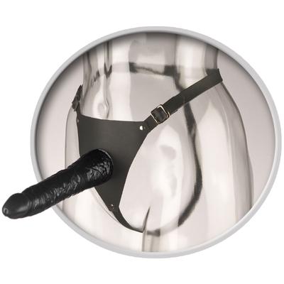 Leather Strap-On - Felcsatolható műpénisz nőknek