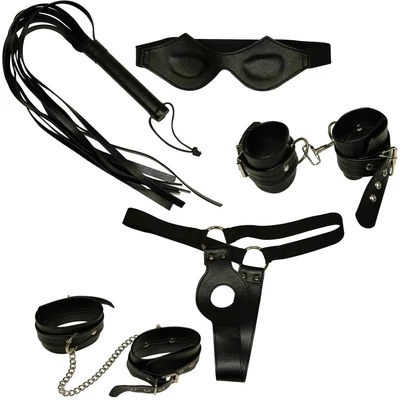 Bondage Set - Bilincsek, korbács, különleges alsónemű