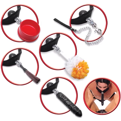 Extreme Compliance Kit Detachable Ball Gag System - Szájpecek cserélhető feltétekkel