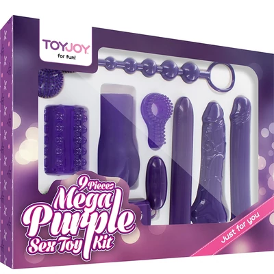 Mega Purple Sex Toy Kit - 9 darabos szett pároknak
