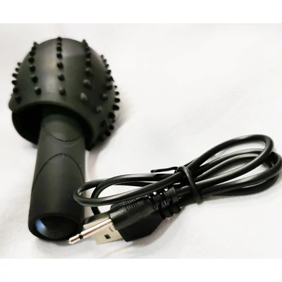 USB töltős makk-vibrátor selymes szilikonból