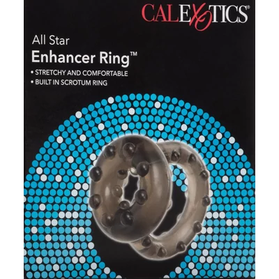 All Star Enhancer Ring - Füst színű, zselés, dupla péniszgyűrű