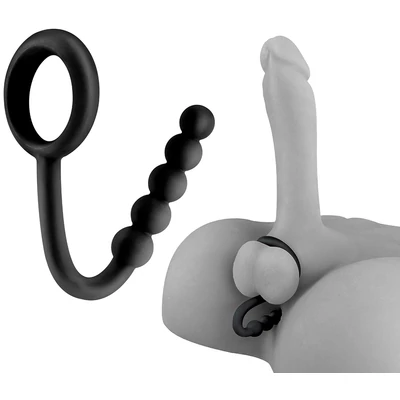 Ball Cinch With Anal Bead - Here-gyűrű anális gyöngysorral