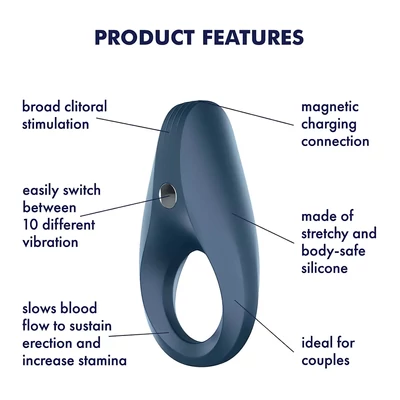 Satisfyer Rocket Ring - Vibráló péniszgyűrű akkumulátorral