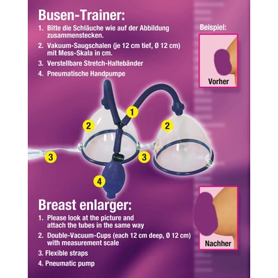 Boob Cups Easy Grow - Dupla mellpumpa egyszerű kivitelben
