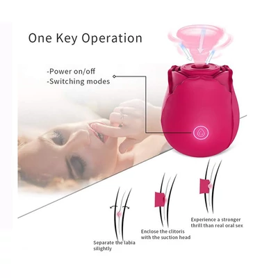 Rose Massager - Vibráló csikló szívogató (Womanizer helyett)
