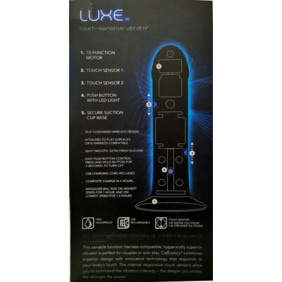 Luxe touch-sensitive vibrator - Akkus, 10 funkciós letapasztható vibrátor