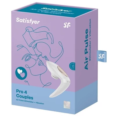 Satisfyer Pro 4 Couples - Csikló szívogató és vibrátor egyben, pároknak