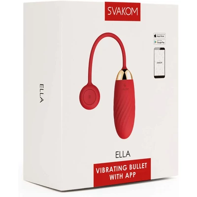 Ella by SVAKOM - Telefonos app-al irányítható, piros hüvelytojás