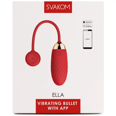 Ella by SVAKOM - Telefonos app-al irányítható, piros hüvelytojás