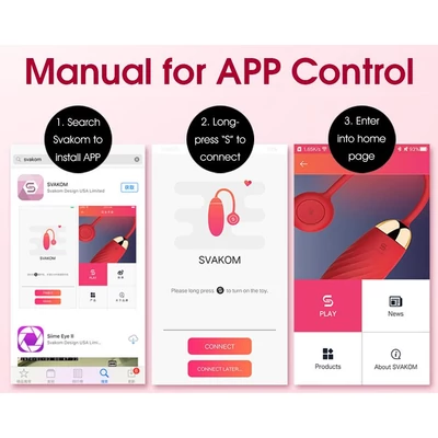 Ella by SVAKOM - Telefonos app-al irányítható, piros hüvelytojás