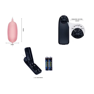 Eleanora Vibrating Egg - Vibrációs tojás puha bevonattal